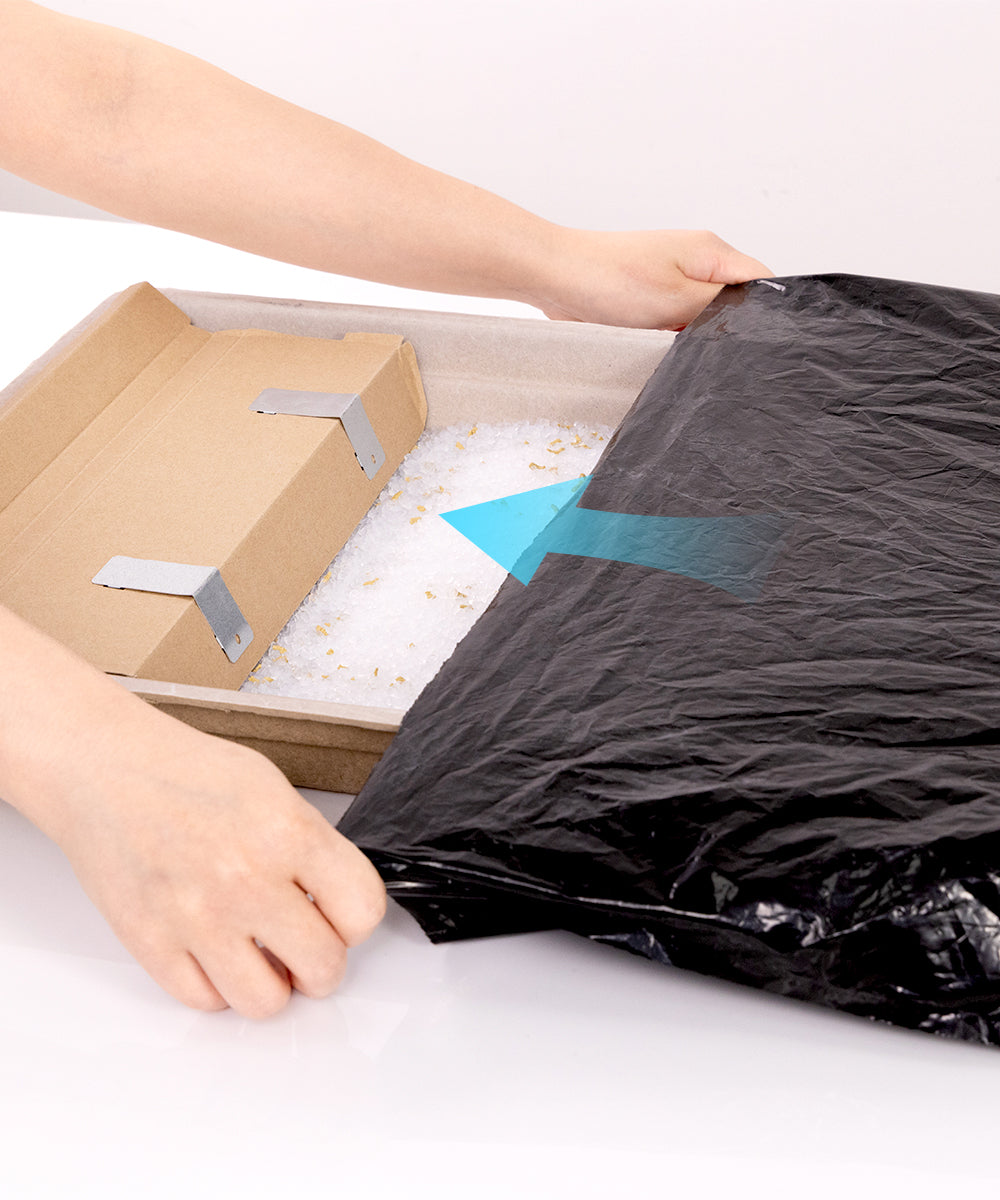 No more scooping. Cleaning has never been easier. Just pack, discard, and replace a new one.