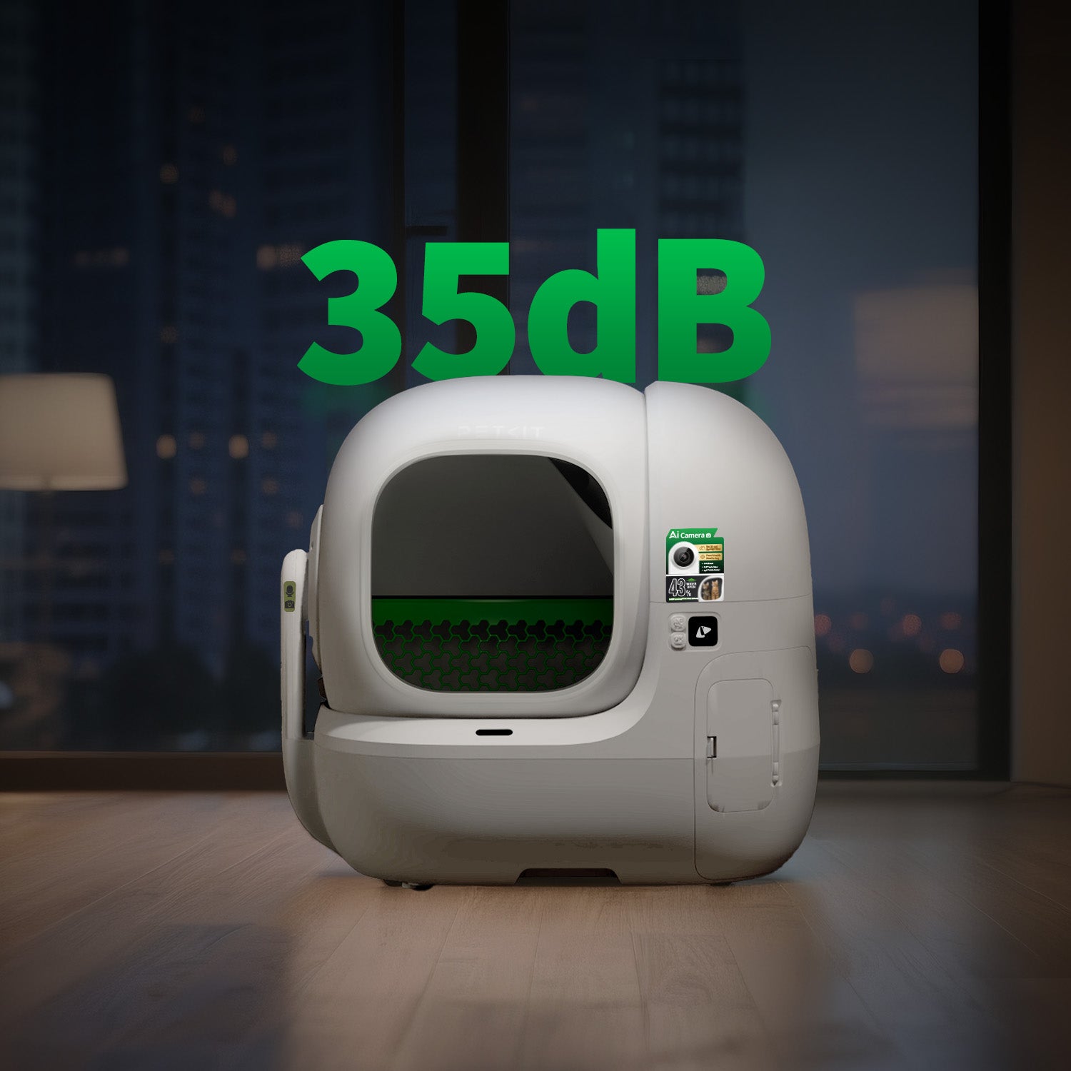 PUROBOT MAX PRO 2 whisper quiet operation at 35 dB for stress-free environment