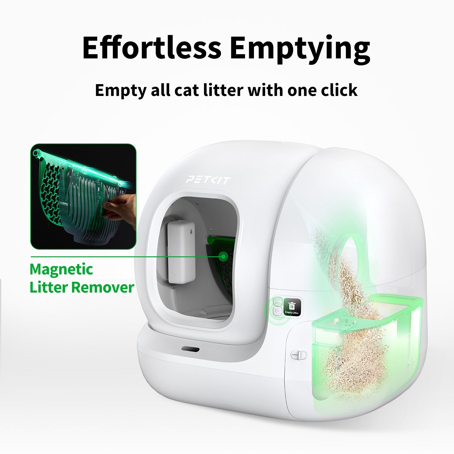 The filter screen is suitable for fine-granule cat litter like bentonite and clay litter. When used together, they effectively clean all the litter in the Primegoodss puramax 2 automatic litter box.