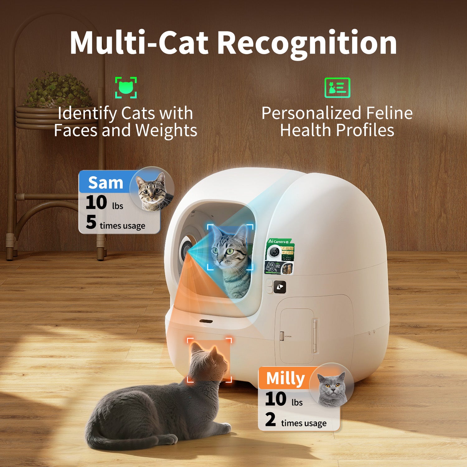 PUROBOT MAX PRO 2 litter box multi-cat recognition monitoring