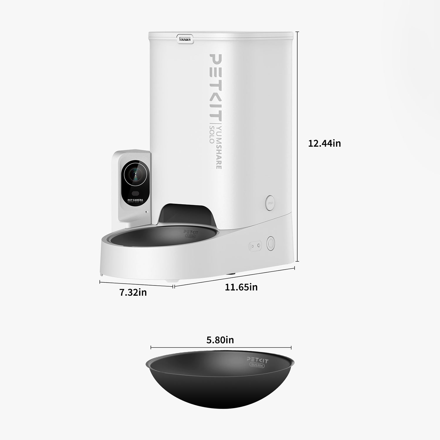 YumShare Solo Automatic Feeder  dimension